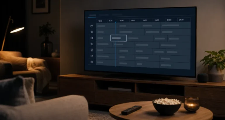 Smart TV med IPTV EPG och programguide
