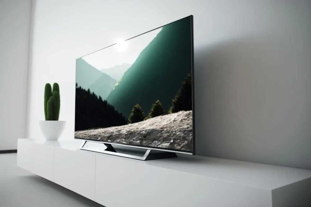 LG Smart TV med Smart IPTV-appen öppen och kanallista synlig